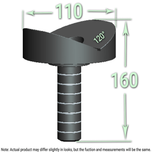 M - 120° V-Adjust Support | K28
